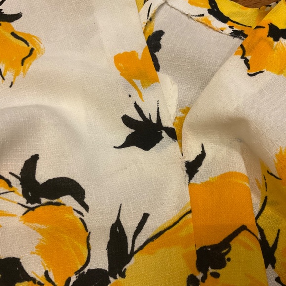 Vintage floral print midi dress with faux wrap top - Picture 14 of 16